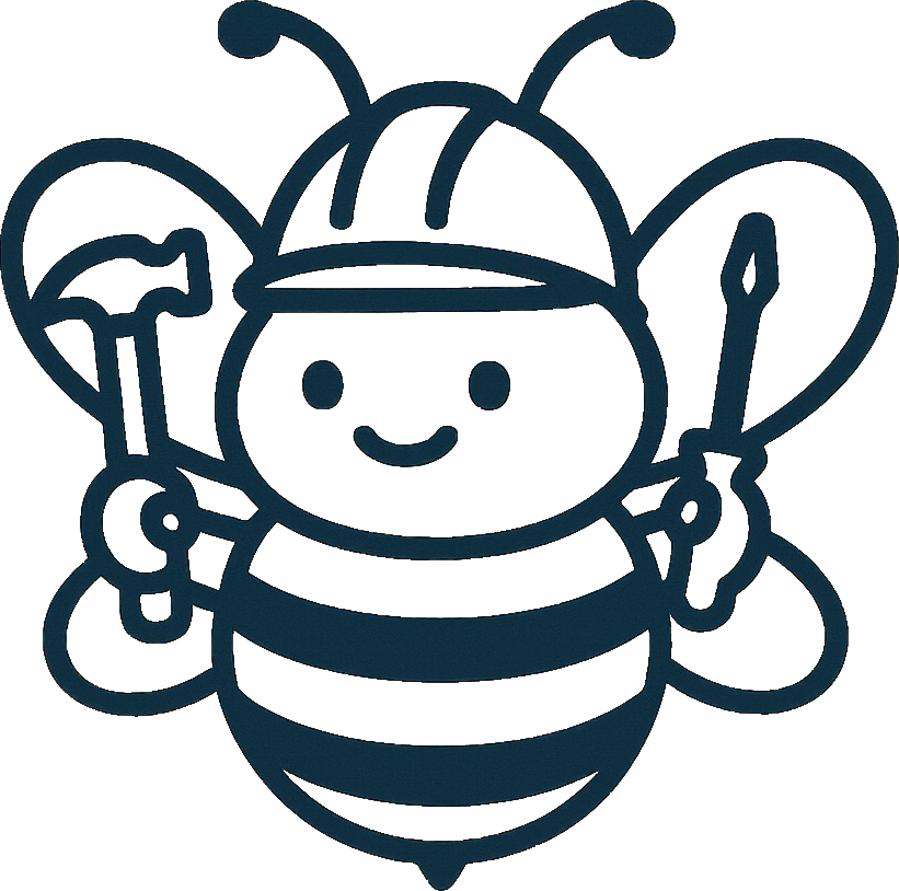 Floating blue bee